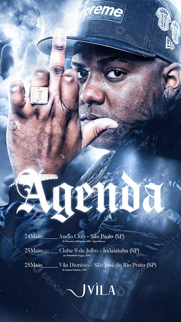 Story Agenda Semanal jvila Social Media PSD Editável