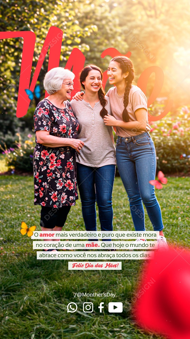 Feliz Dia Das Mães O Amor Mais Verdadeiro Que existe Social Media  PSD Editavel