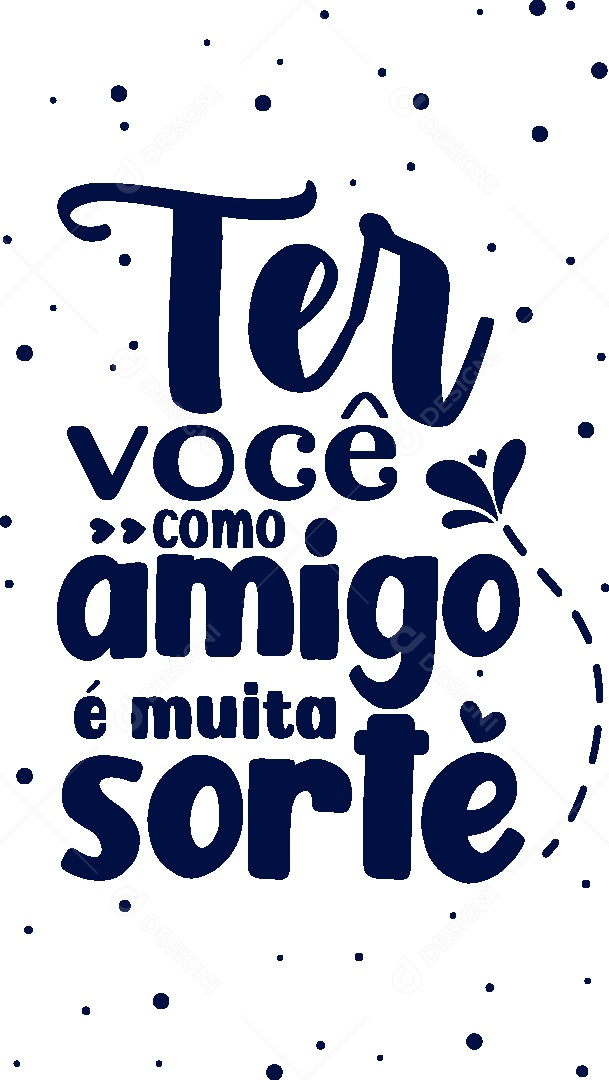 Lettering Frase Motivacional Amigo Vetor EPS