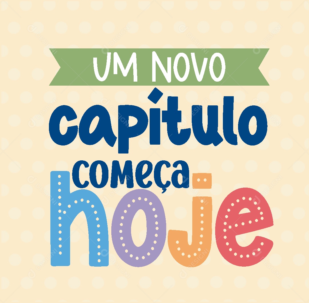 Lettering Frase Motivacional Novo Capitulo Vetor EPS