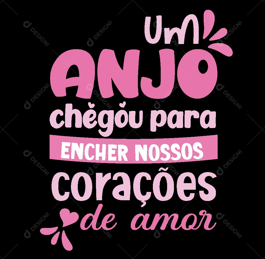 Lettering Frase Motivacional Um Anjo Vetor EPS
