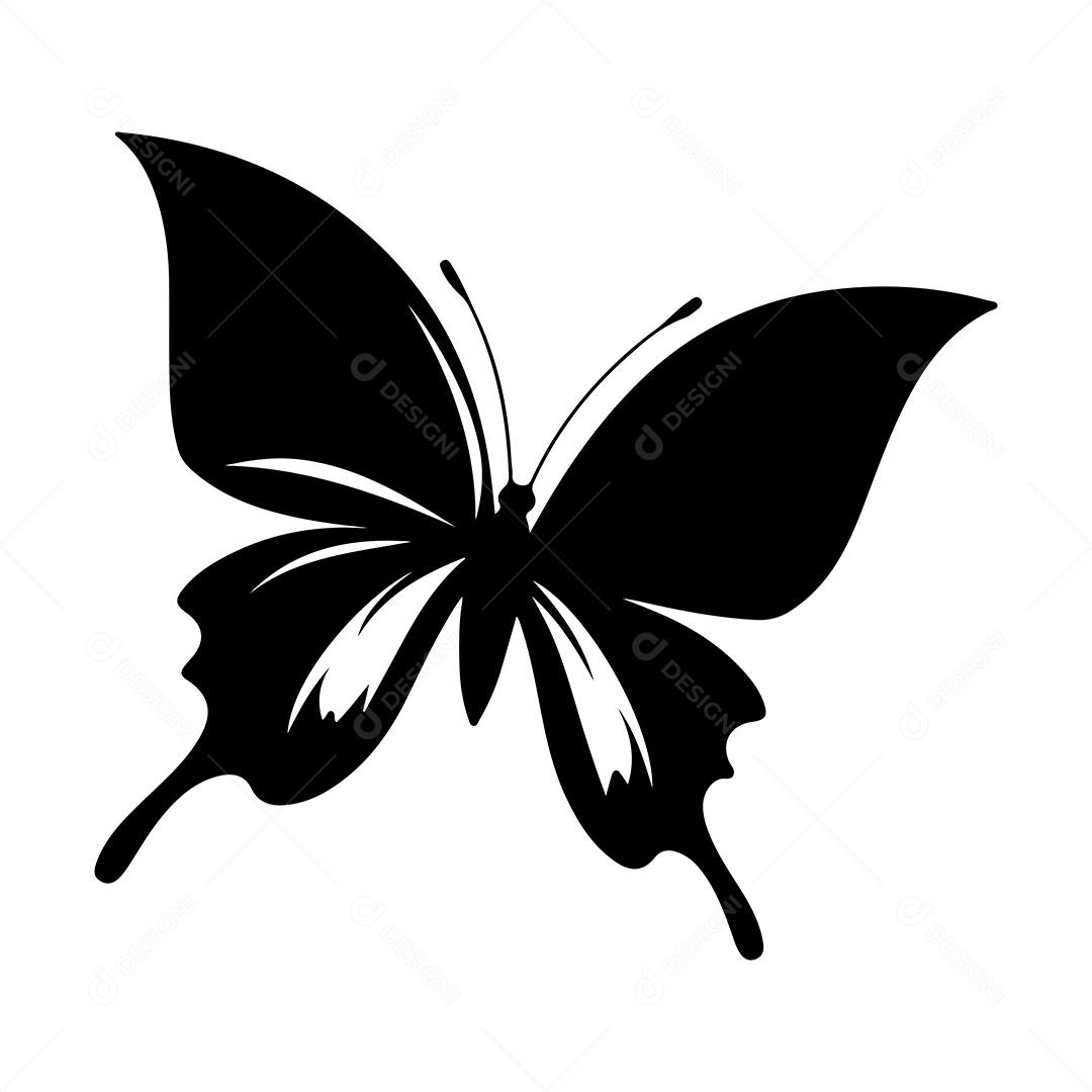 Icone de Borboleta Ilustração Vetor EPS