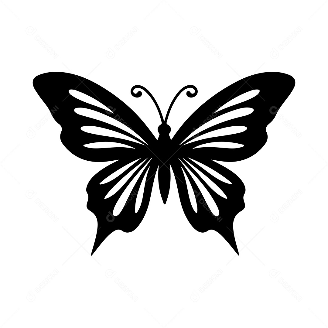 Icone de Borboleta Ilustração Vetor EPS