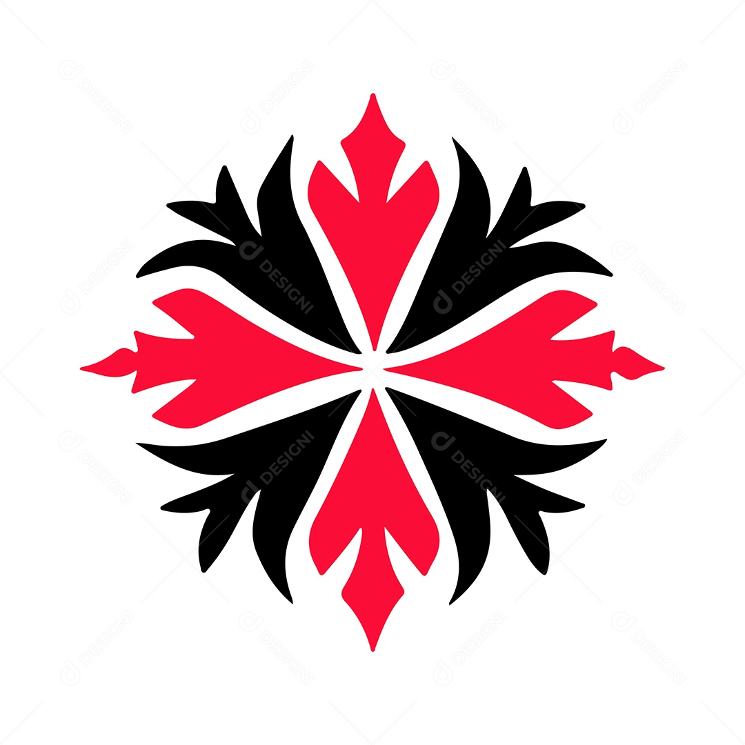 Icone de Folha Simétrica Ilustração Vetor EPS