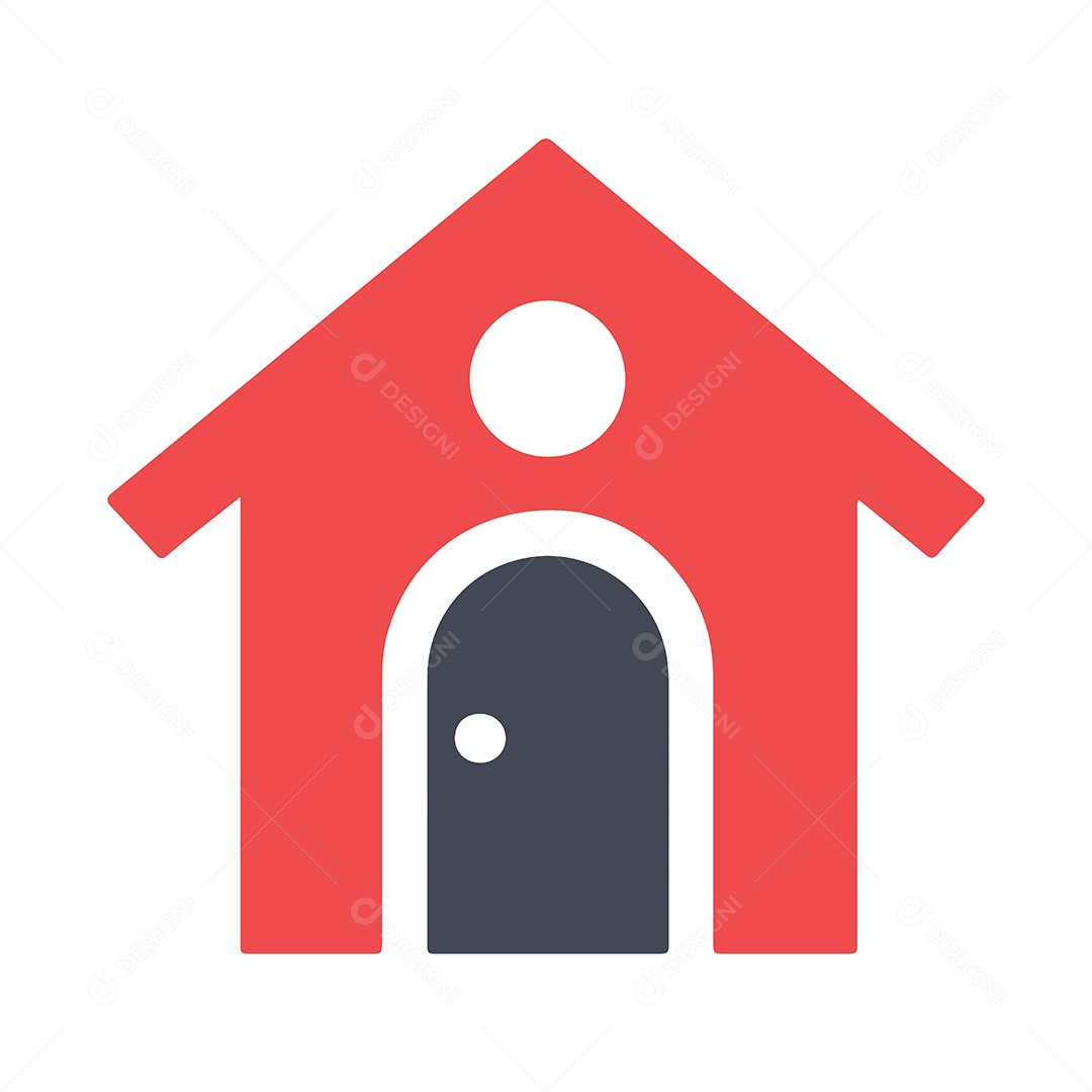 Icone de Casinha de Cachorro Ilustração Vetor EPS