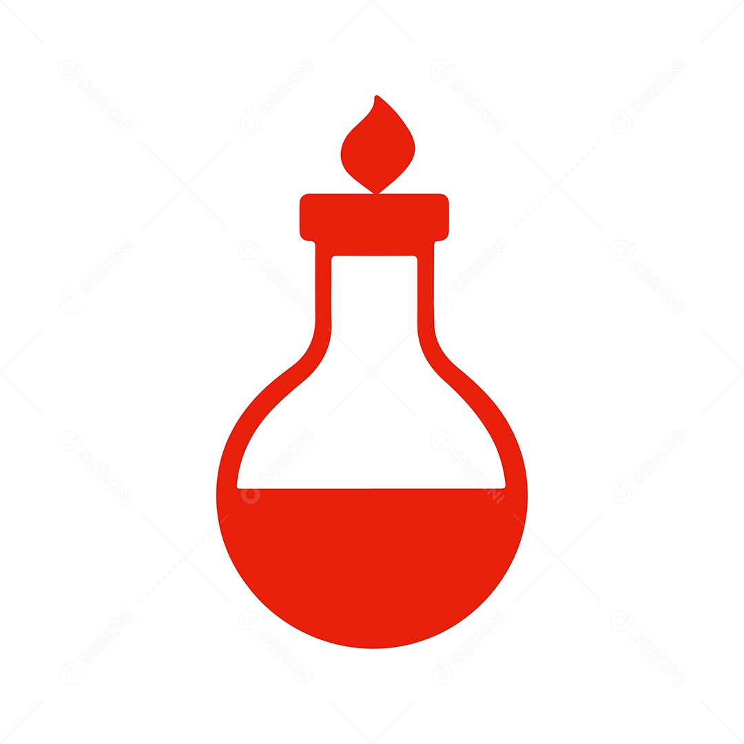 Icone de Frasco de Laboratório Ilustração Vetor EPS