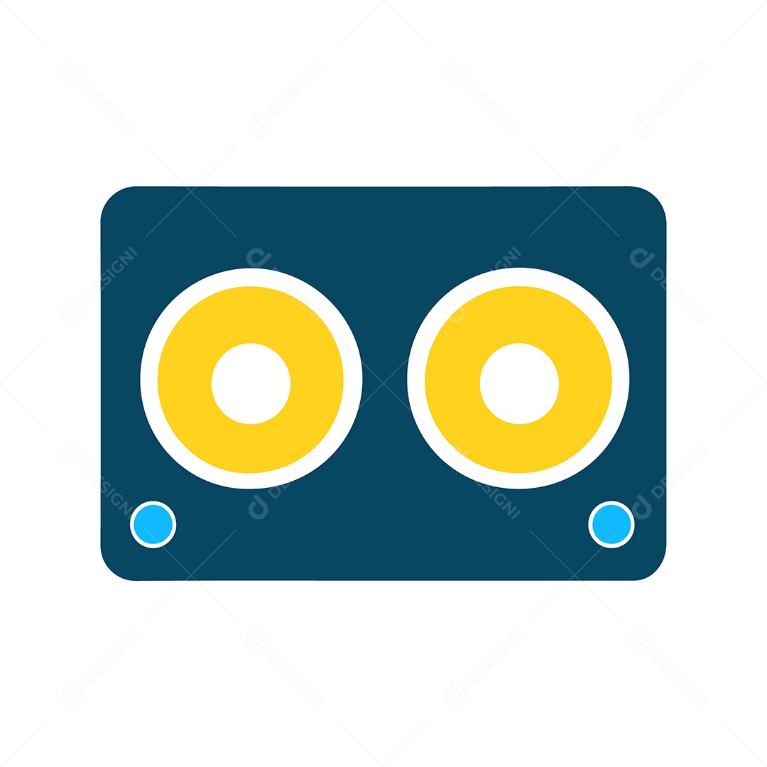 Icone de Fita Cassete Ilustração Vetor EPS
