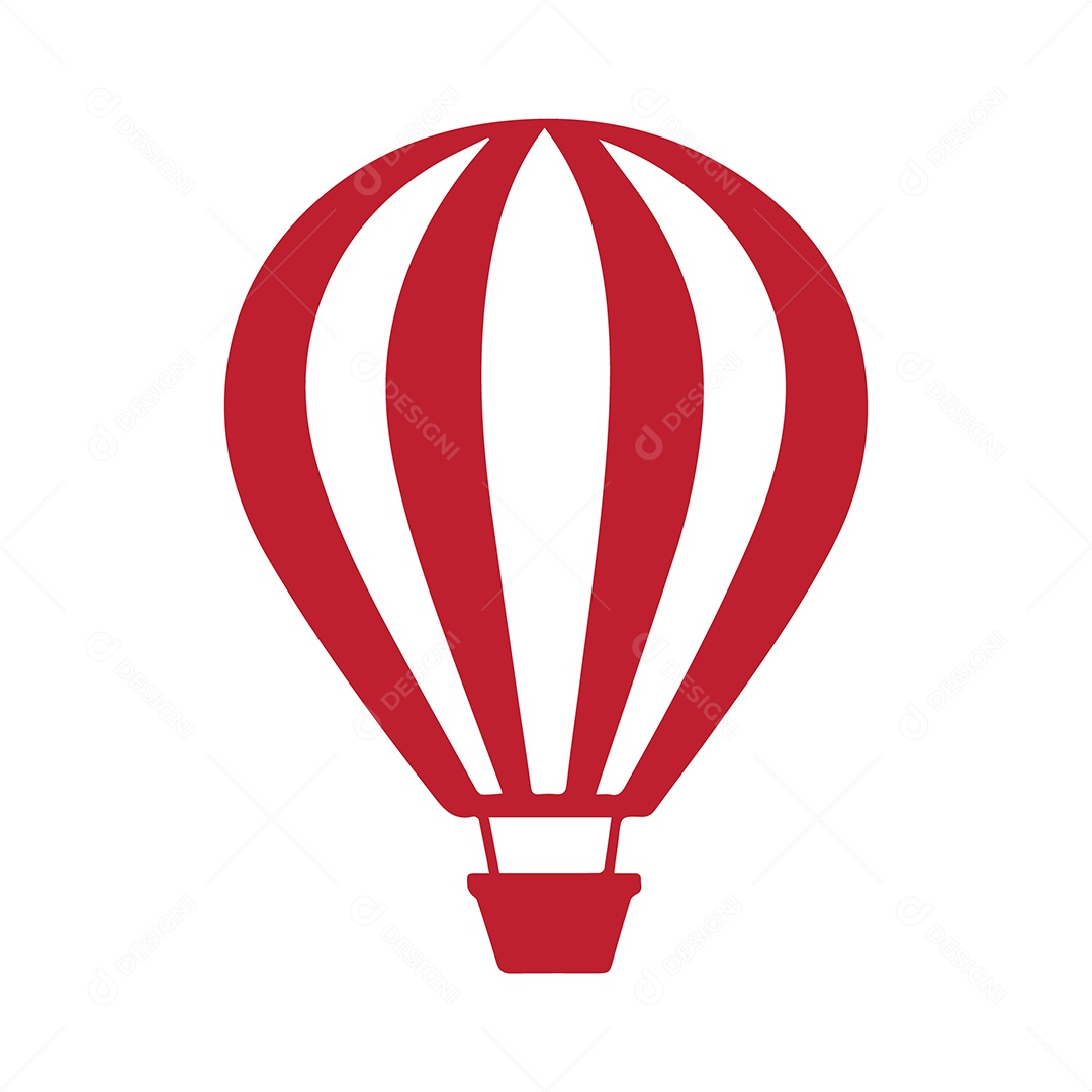 Icone de Balão de Ar Quente Ilustração Vetor EPS