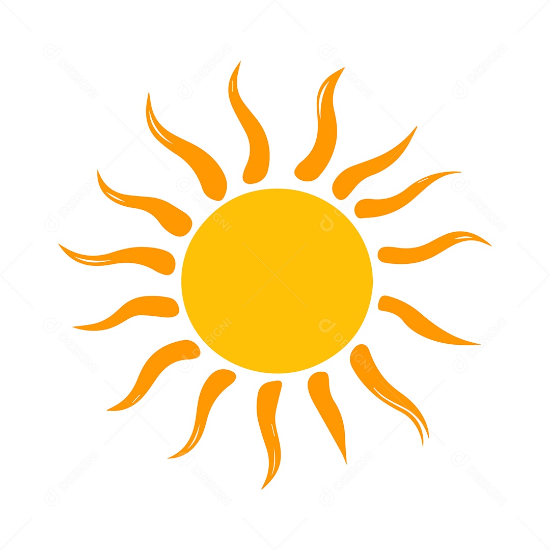 Icone de Sol Ilustração Vetor EPS