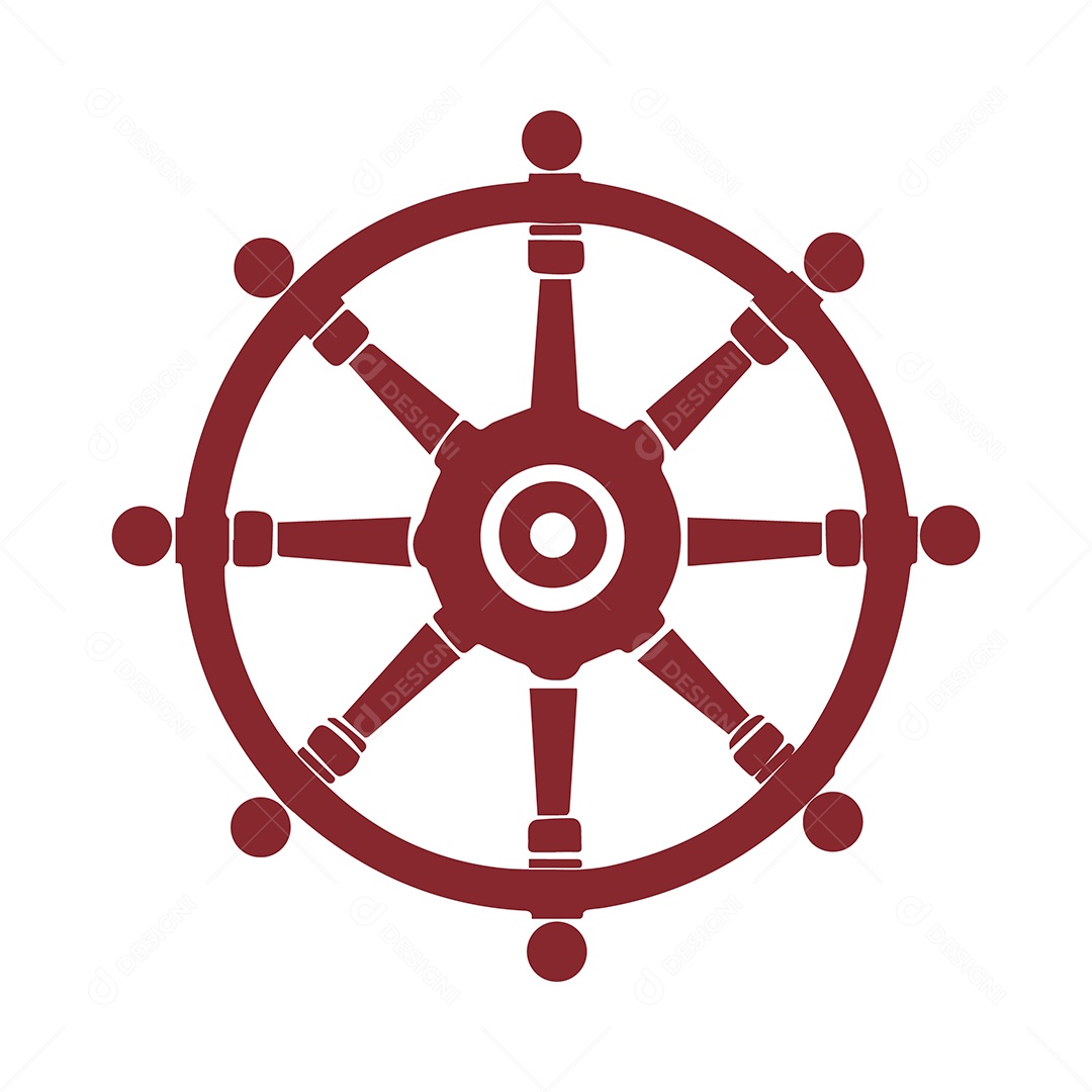 Icone de Roda de Navio Ilustração Vetor EPS