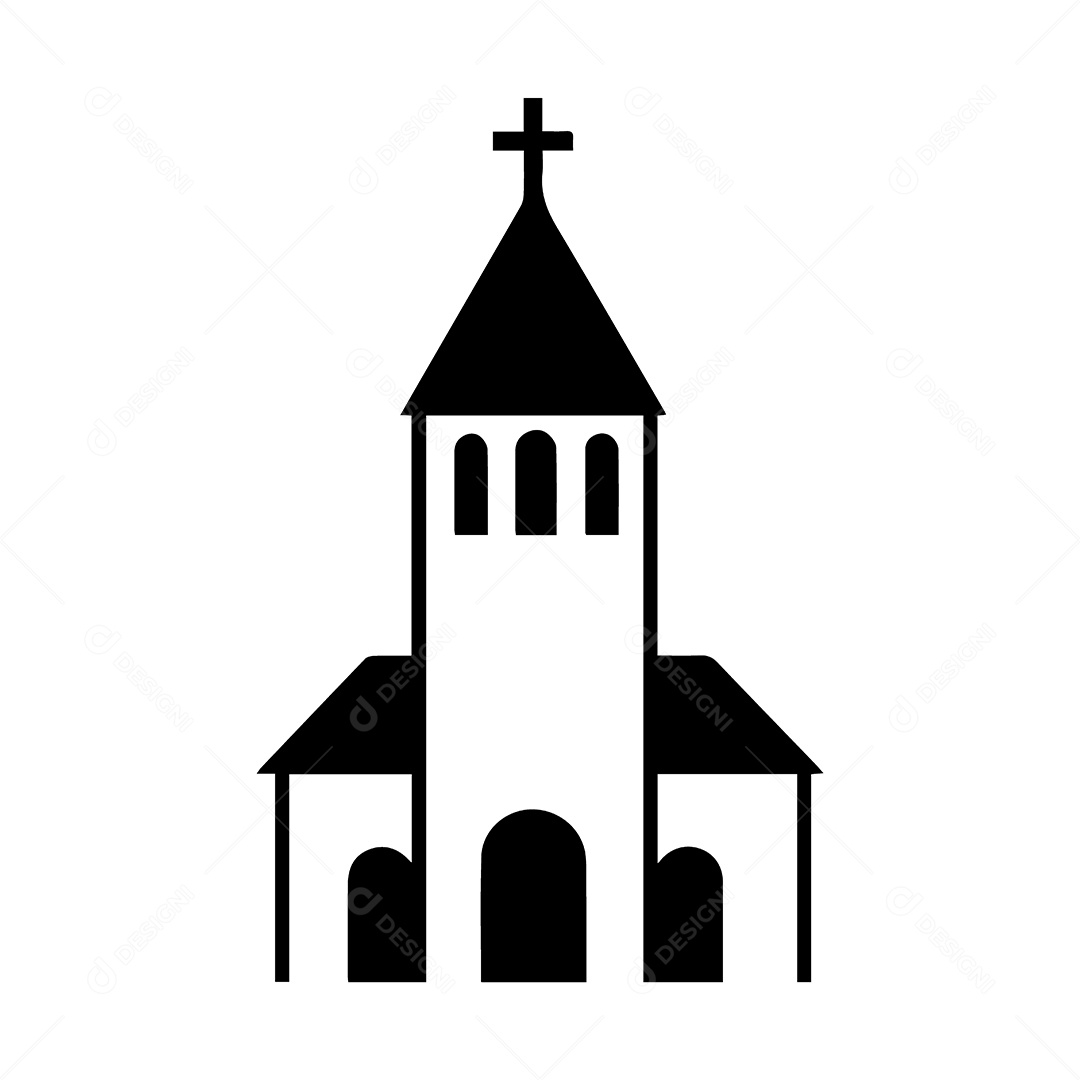 Icone de Igreja Ilustração Vetor EPS