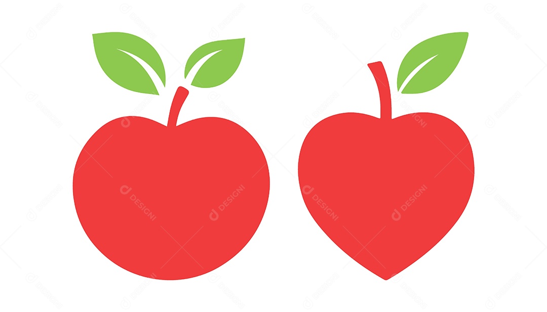 Icone de Maçãs Ilustração Vetor EPS