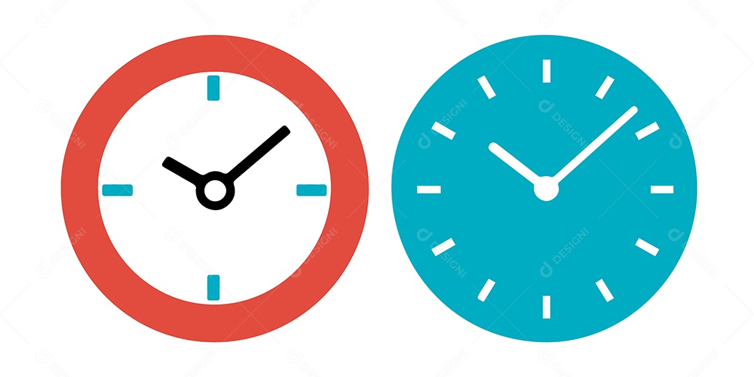 Icone de Relogios Ilustração Vetor EPS