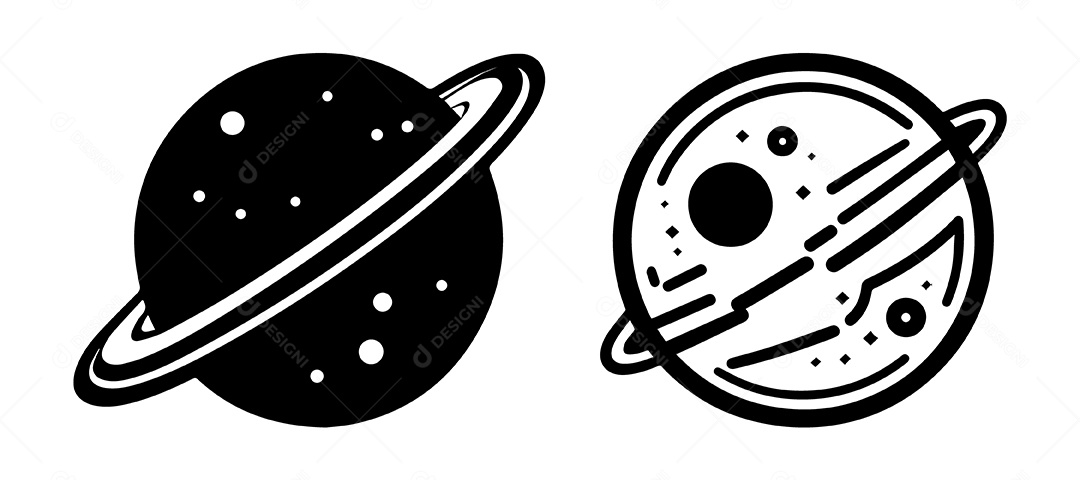 Icone de Planetas Ilustração Vetor EPS