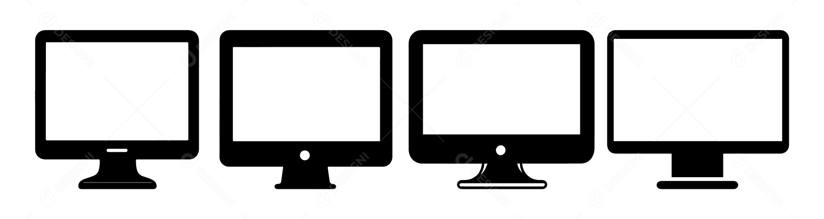 Icone de Monitor Ilustração Vetor EPS