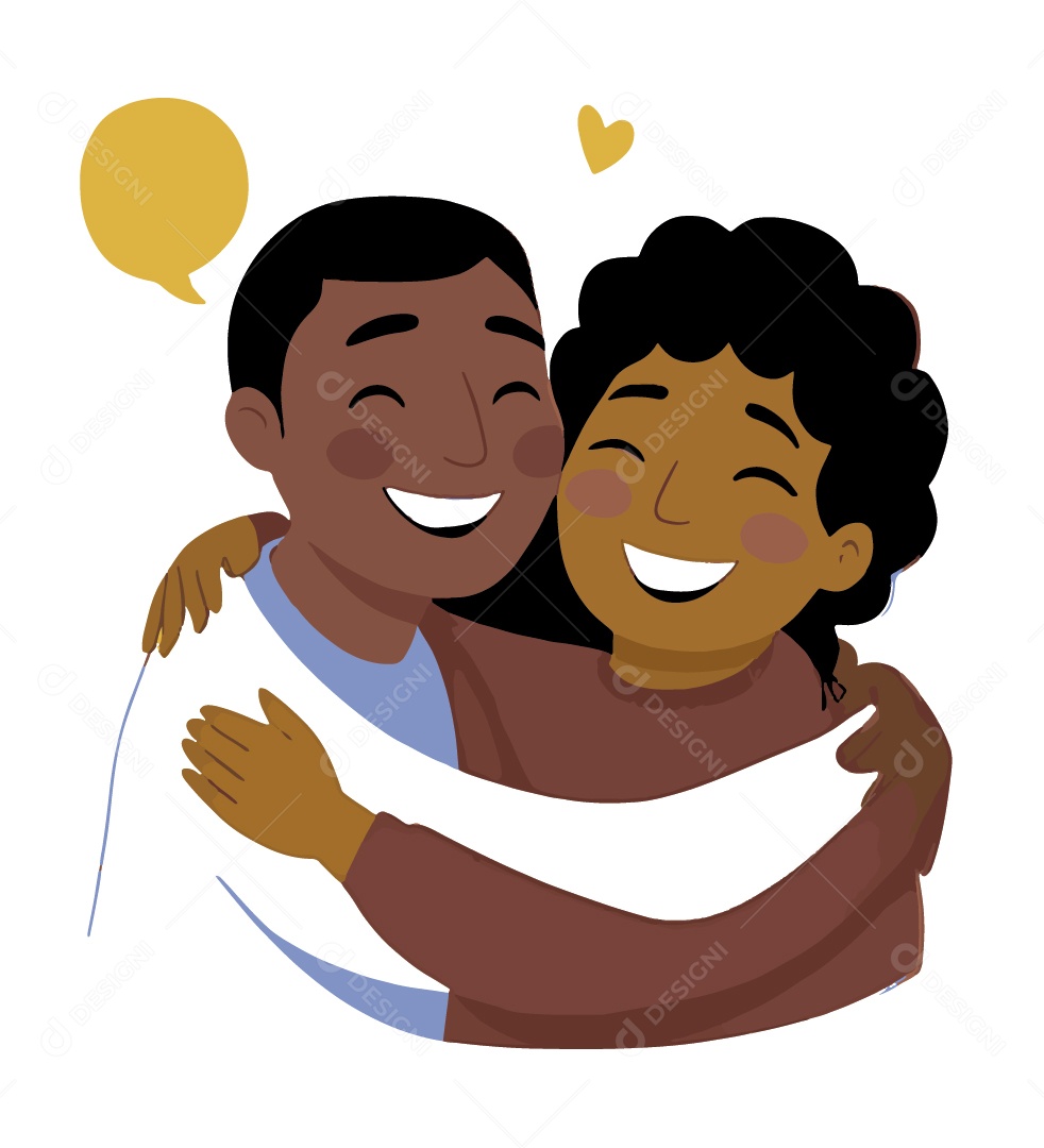 Casal Se Abraçando Ilustração Vetor EPS