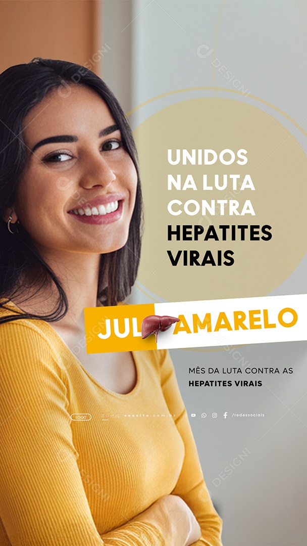 Story Julho Amarelo Mês Da Luta Contra As Hepatites Virais Social Media PSD Editável