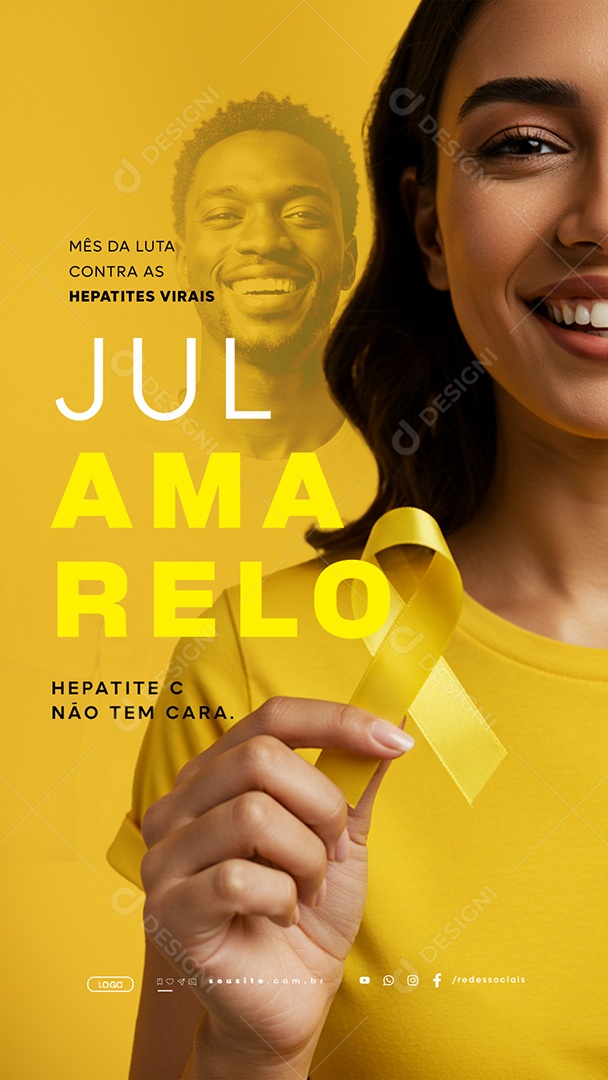 Story Julho Amarelo Mês Da Luta Contra As Hepatites Virais Social Media PSD Editável