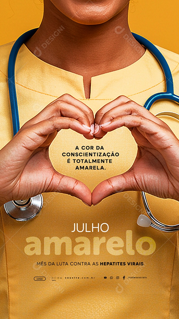 Story Julho Amarelo Mês Da Luta Contra As Hepatites Virais Social Media PSD Editável