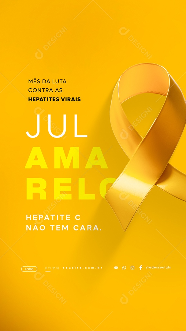 Story Julho Amarelo Mês Da Luta Contra As Hepatites Virais Social Media PSD Editável