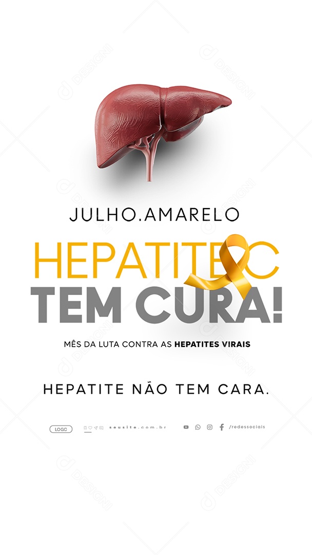 Story Julho Amarelo Mês Da Luta Contra As Hepatites Virais Social Media PSD Editável