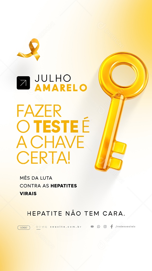 Story Julho Amarelo Mês Da Luta Contra As Hepatites Virais Social Media PSD Editável
