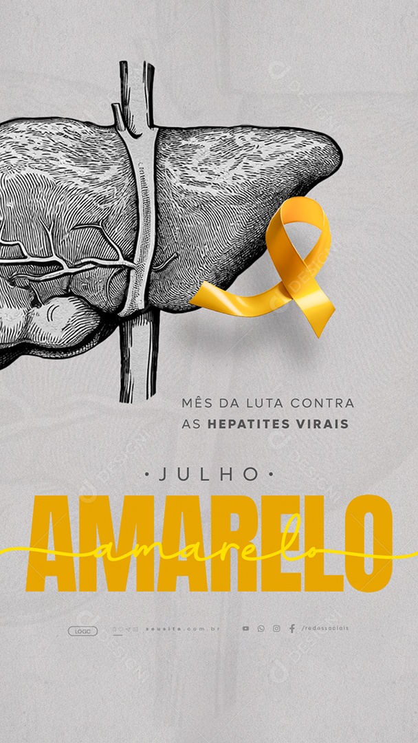 Story Julho Amarelo Mês Da Luta Contra As Hepatites Virais Social Media PSD Editável