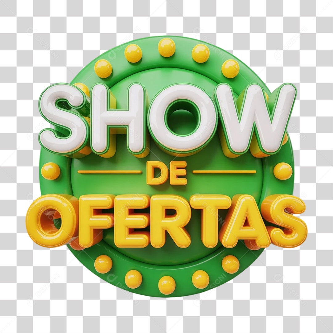 Selo 3D Show de Ofertas PNG Transparente