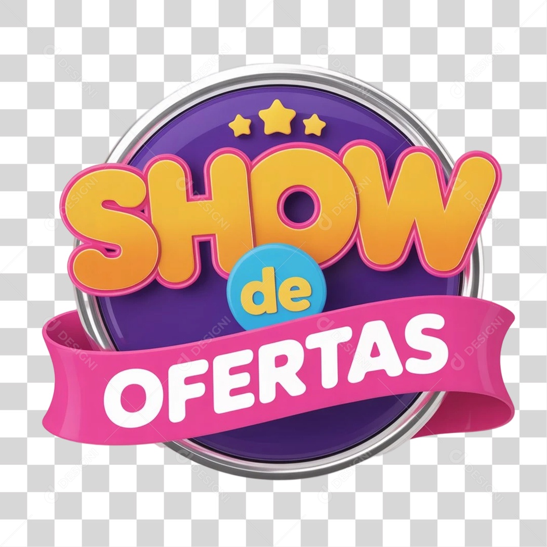 Selo 3D Show de Ofertas PNG Transparente
