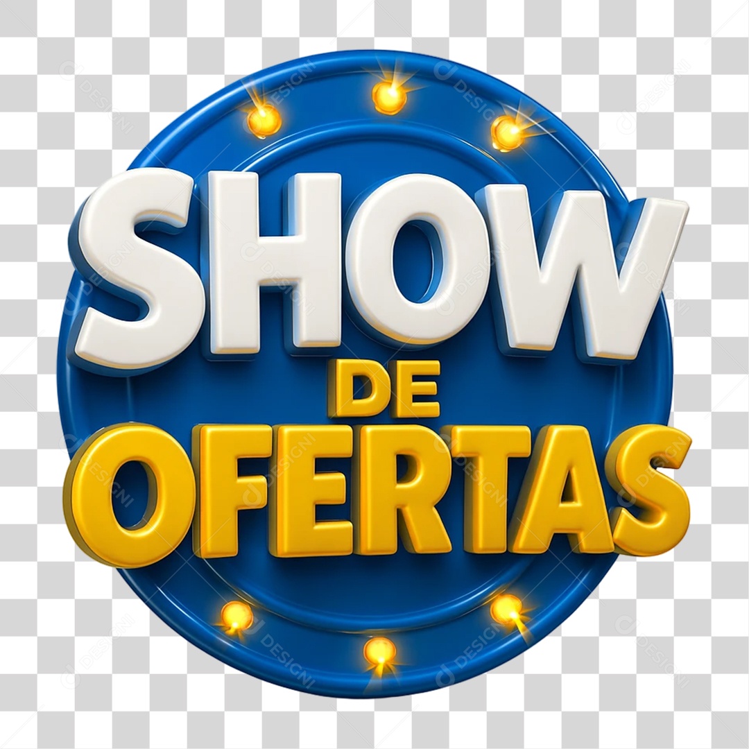 Selo 3D Show de Ofertas PNG Transparente