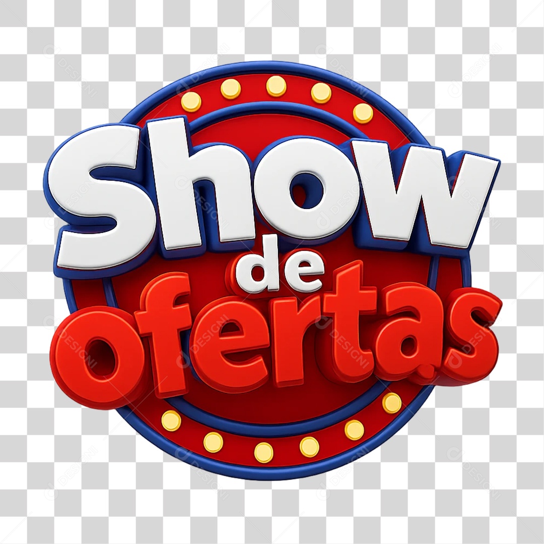 Selo 3D Show de Ofertas PNG Transparente