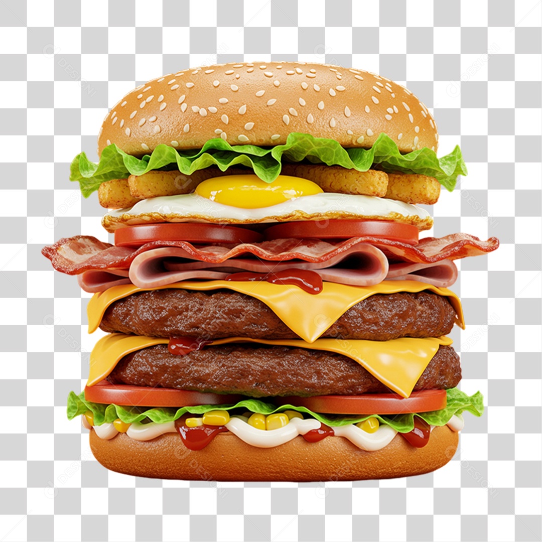 Sanduiche Hambúrguer Lanches PNG Transparente