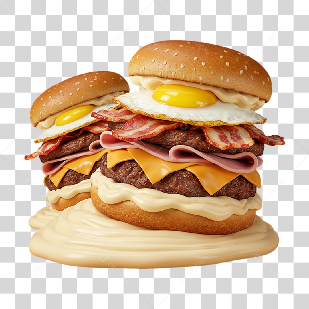 Sanduiche Hambúrguer Lanches PNG Transparente