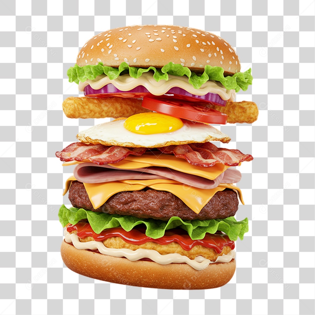 Sanduiche Hambúrguer Lanches PNG Transparente