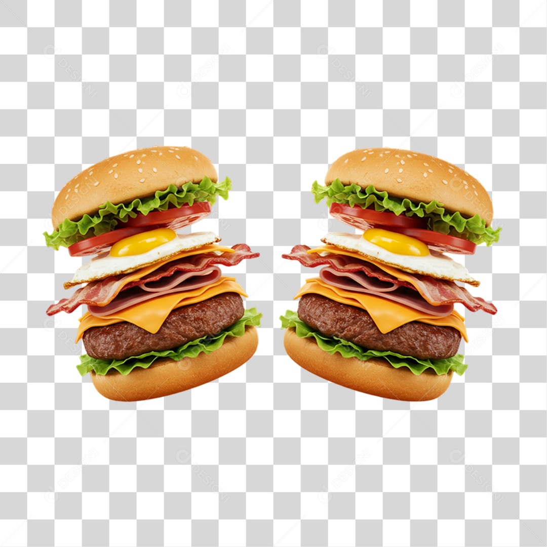 Sanduiche Hambúrguer Lanches PNG Transparente