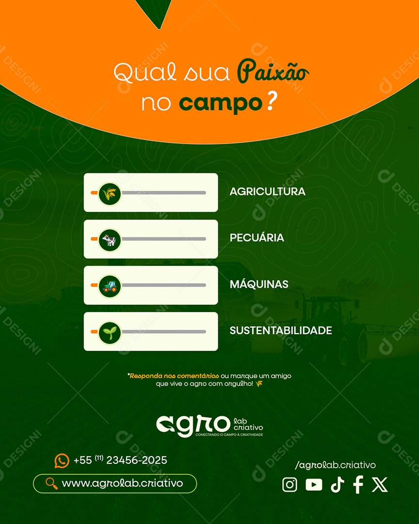 Agropecuária Facilitamos o Seu Acesso Social Media PSD Editável