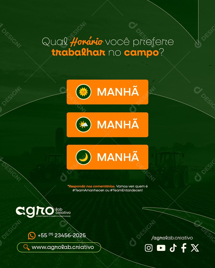 Nós Acreditamos em Uma Agricultura Sustentável para Um Futuro Melhor Agropecuária Social Media PSD Editável