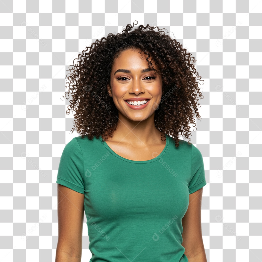 Mulher Morena Fazendo Pose para Foto PNG Transparente