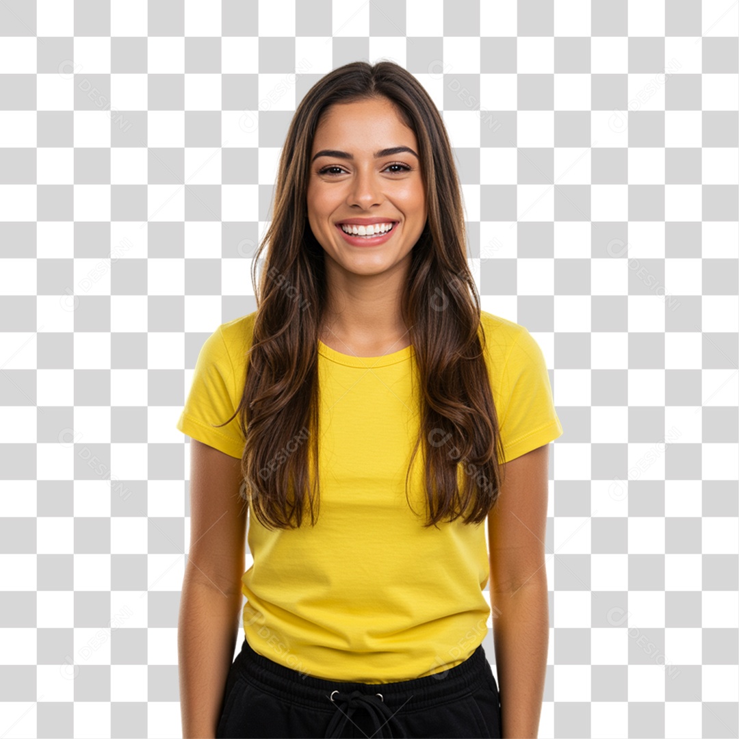 Mulher Fazendo Pose para Foto PNG Transparente