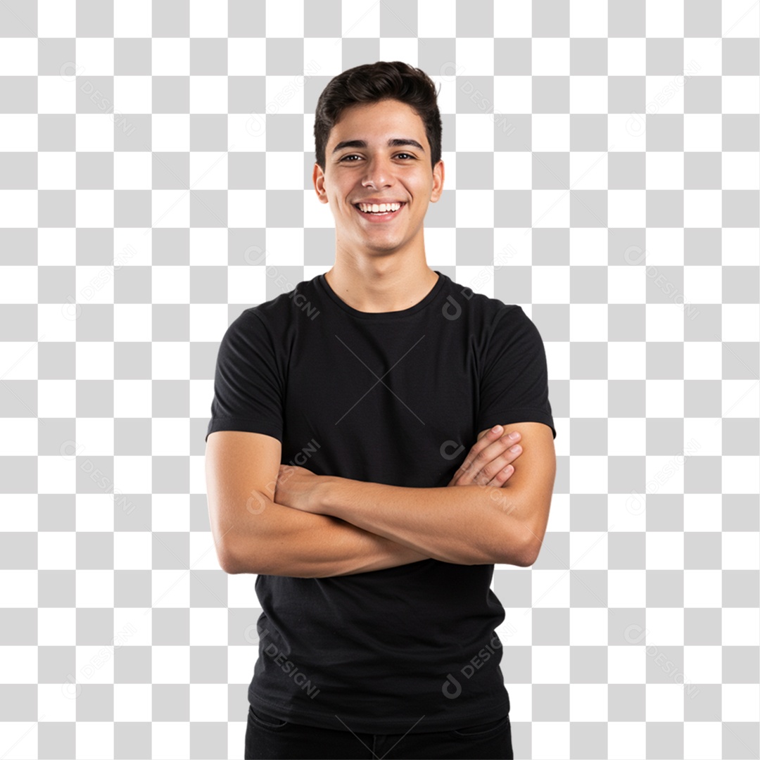 Jovem Rapaz Modelo Pose para Foto PNG Transparente