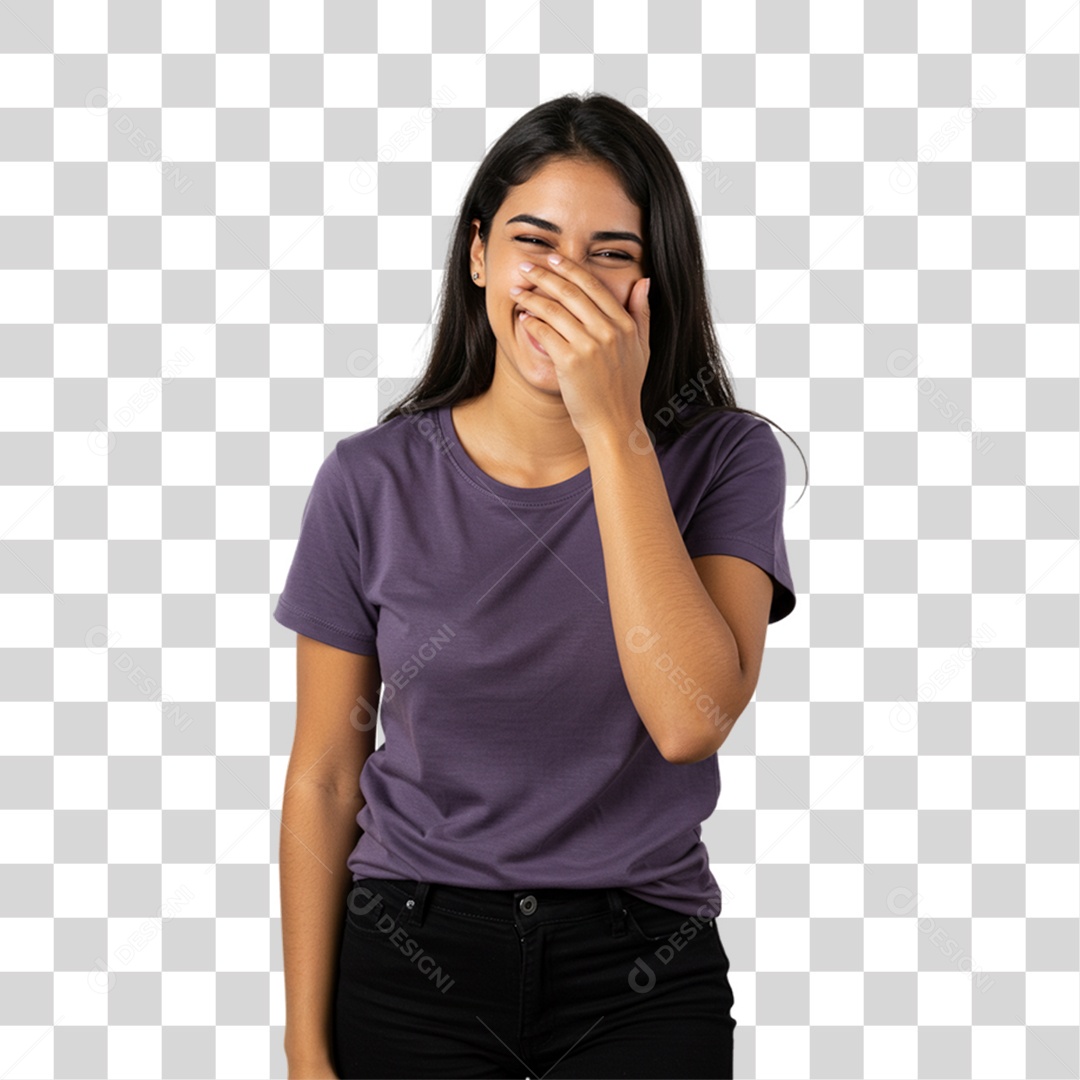 Mulher Fazendo Pose para Foto PNG Transparente