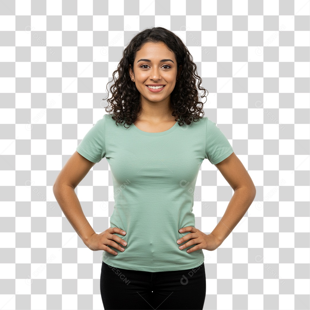 Mulher Fazendo Pose para Foto PNG Transparente