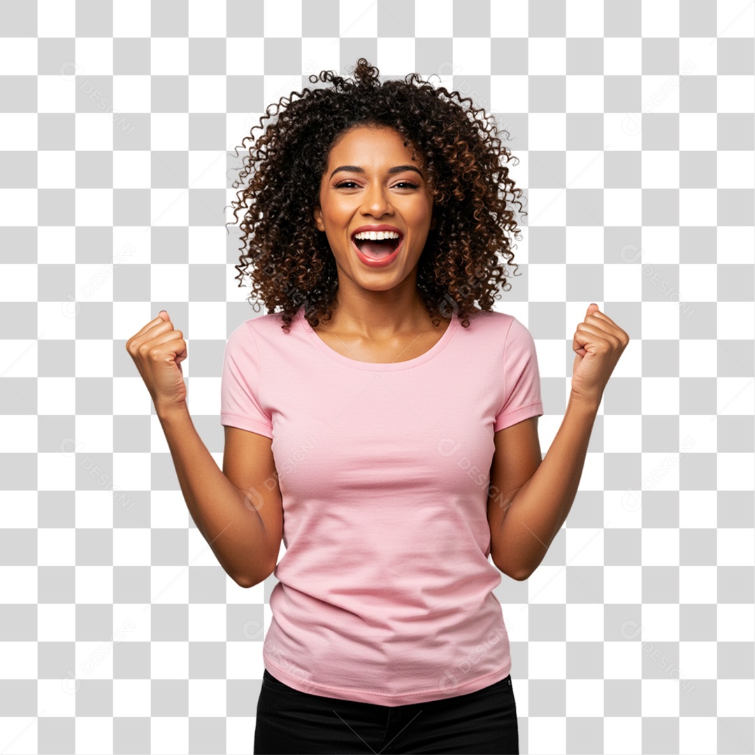 Mulher Morena Fazendo Pose para Foto PNG Transparente