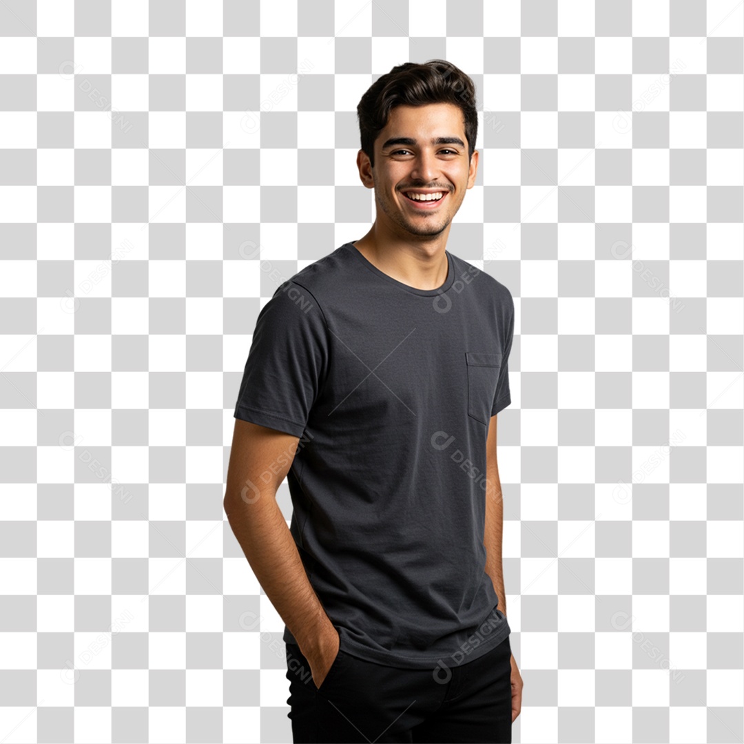 Jovem Rapaz Modelo Pose para Foto PNG Transparente