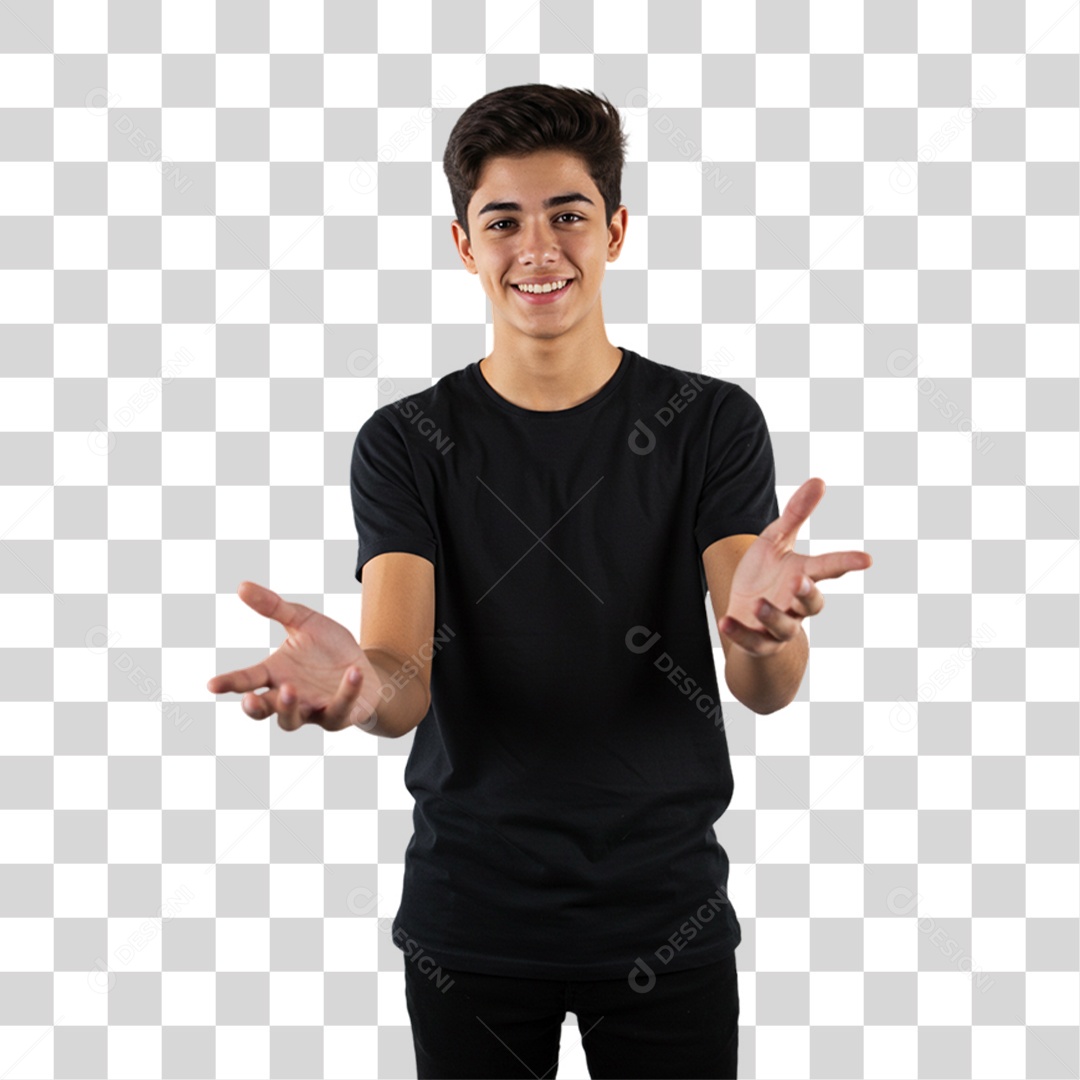 Jovem Rapaz Modelo Pose para Foto PNG Transparente