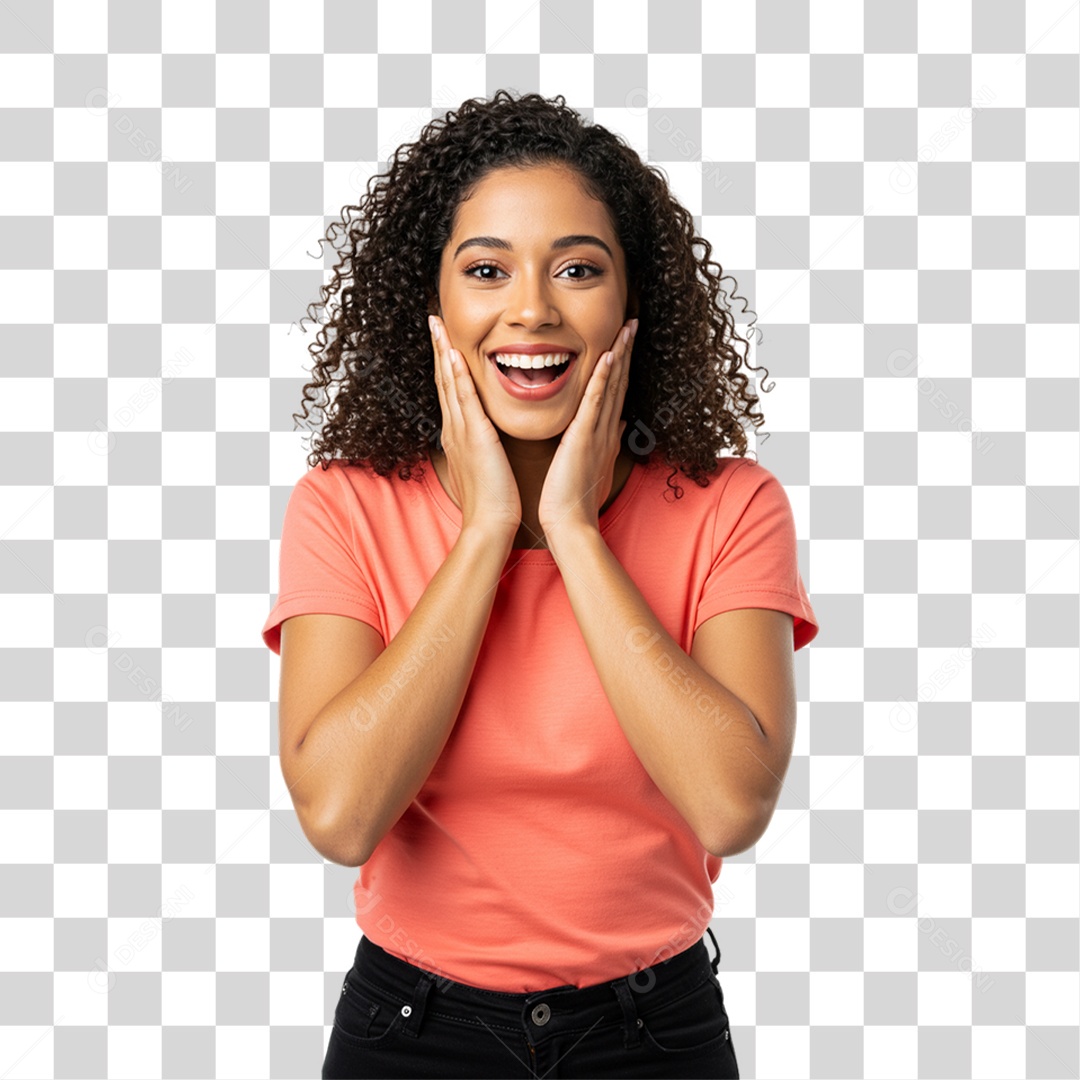 Mulher Fazendo Pose para Foto PNG Transparente