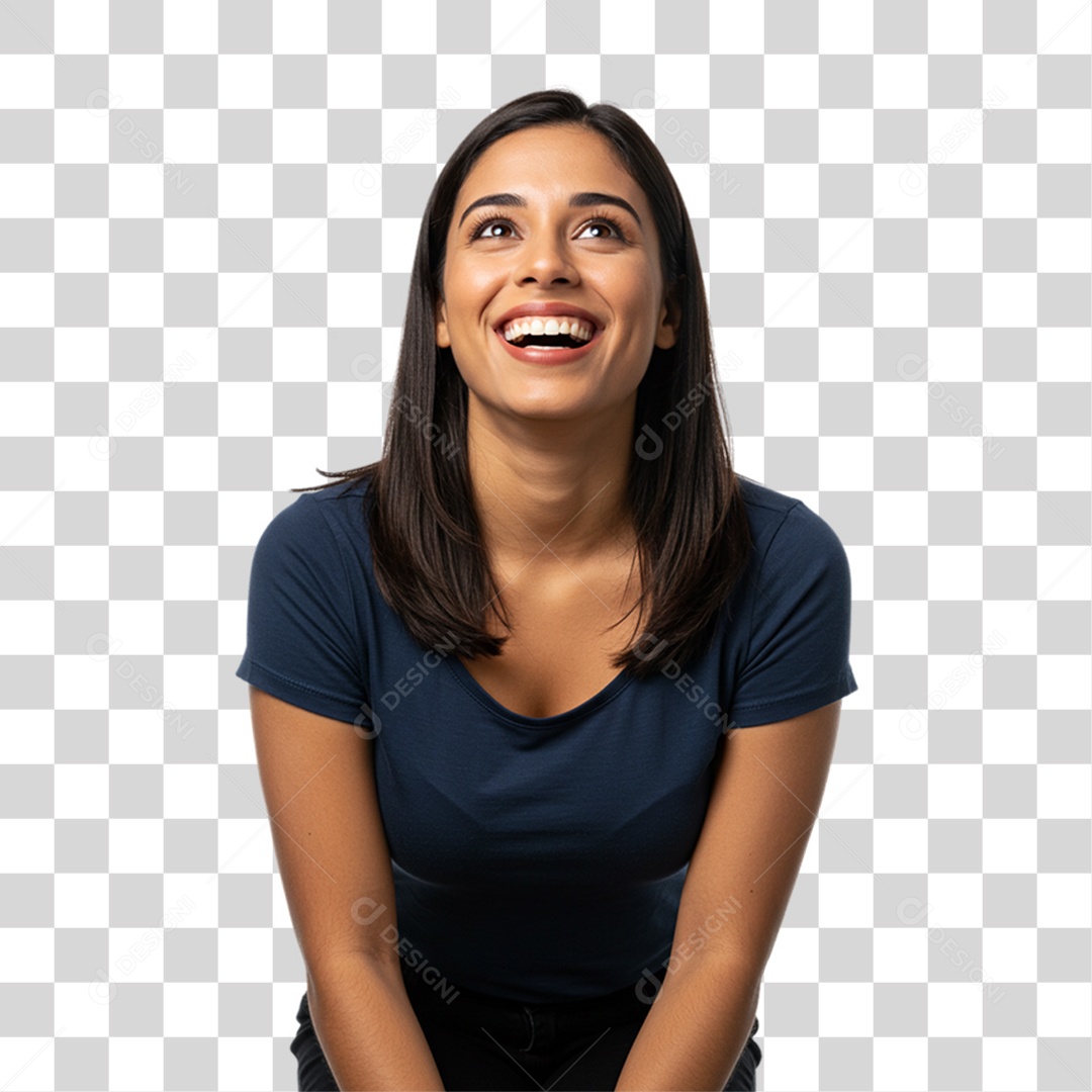 Mulher Fazendo Pose para Foto PNG Transparente