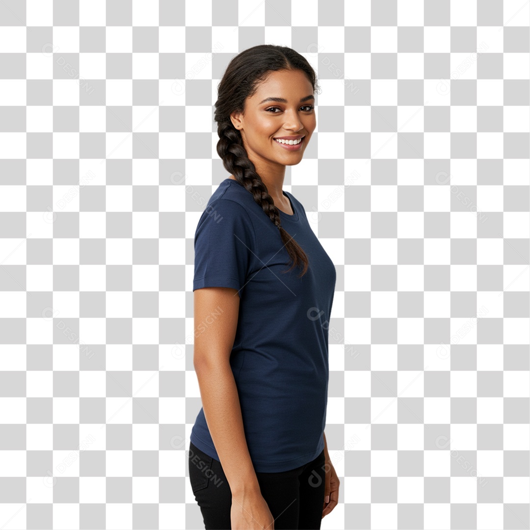 Mulher Fazendo Pose para Foto PNG Transparente