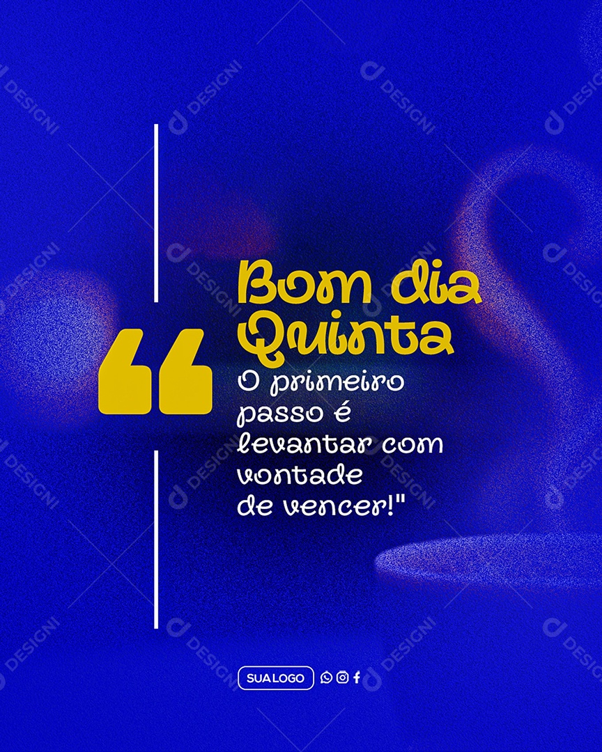 Bom Dia Quinta Feira Social Media PSD Editável