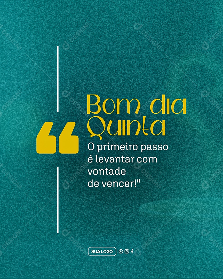 Bom Dia Quinta Feira Social Media PSD Editável